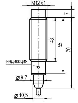 Габариты ISN EF2A8-31P-4-LZ-V